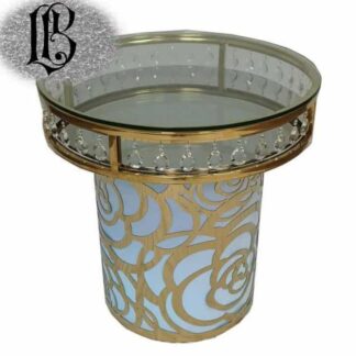 Gold Crystal LED Cake Table (Delivery Only)