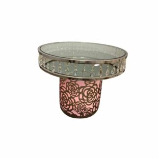 Silver Crystal LED Cake Table (Delivery Only)