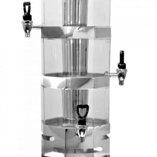Silver Triple-Tier Beverage Dispenser