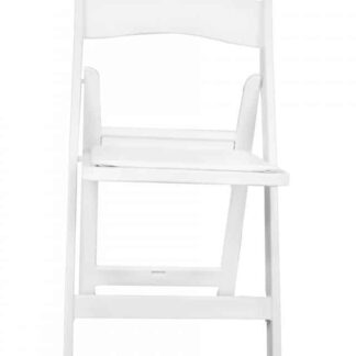 White Resin Folding Chair