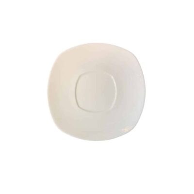 White Sun Square Bottomed Saucer