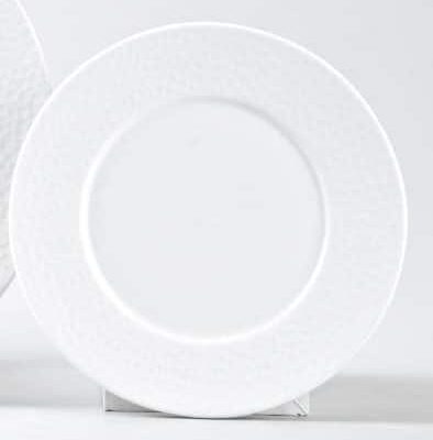 Golf Embossed White 7.5 in. Dessert Plate (Only rented in quantities of 5)