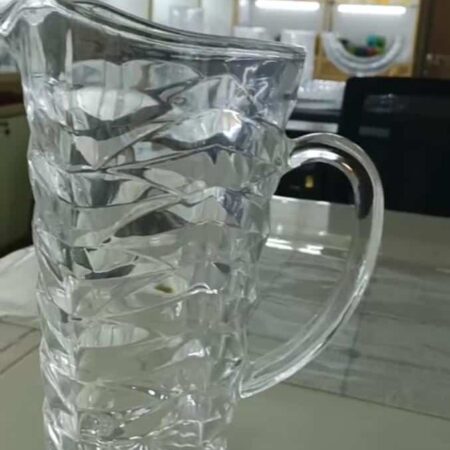 Triangles 51-Ounce Glass Water Pitcher
