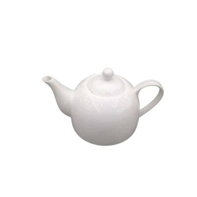 Round White Porcelain Teapot (10 Oz.)