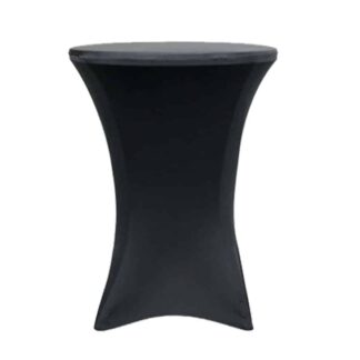 Black Spandex Cocktail Table Cover