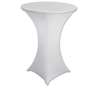 White  Spandex Cocktail Table Cover