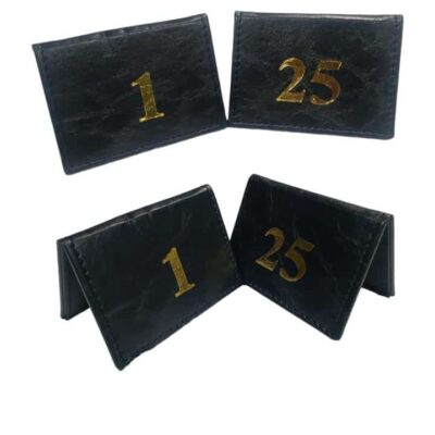Black Leather Table Numbers 1 - 25