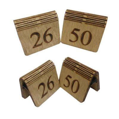 Classic Wooden Table Numbers 26-50