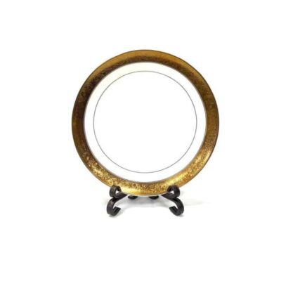 Gold Presidential 8-inch Dessert/Salad Plate - Bone China (Only rented in quantities of 5)